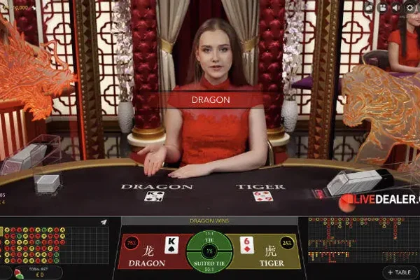 Dragon Tiger table game on Bigbunny