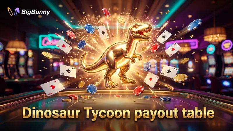 Detailed payout table for Dinosaur Tycoon game modes