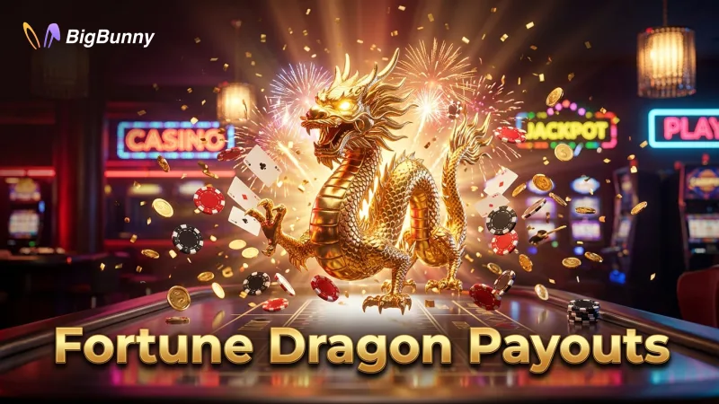 The Fortune Dragon slot's RTP indicates the typical payout return over time.