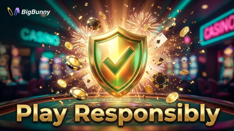 Monitor your spending with BIGBUNNY's responsible gaming features.