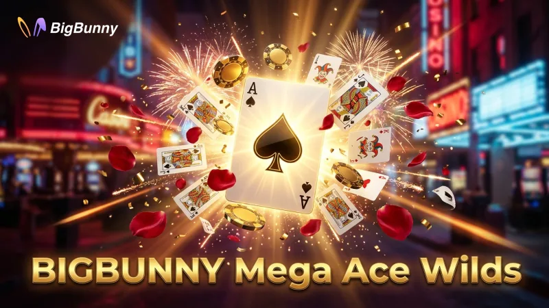 Golden cards transforming into wilds boost your potential for a BIGBUNNY cascade.
