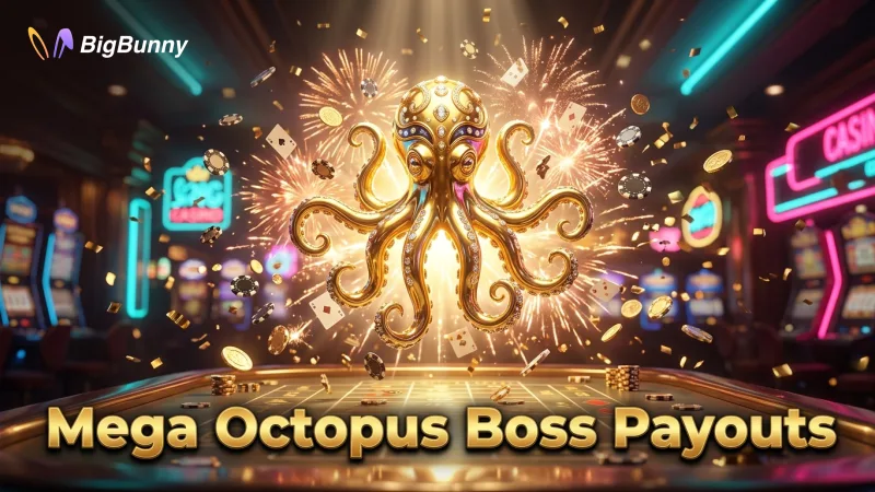 Mega Octopus boss round with multiplier payouts displayed