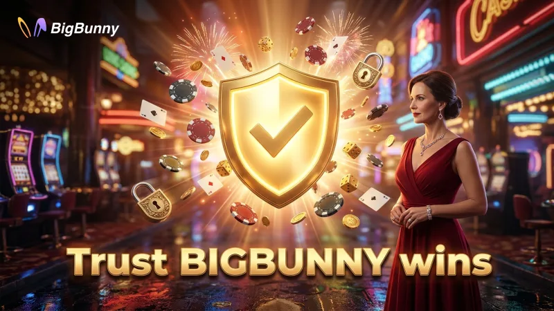 Trust BIGBUNNY: transparent gameplay and fair Mega Wheel outcomes.