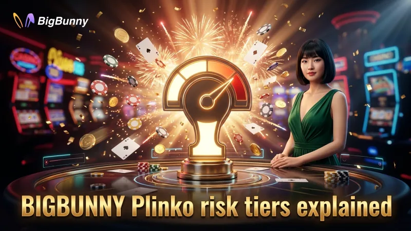 Comparison chart of BIGBUNNY’s Plinko risk tiers and payouts