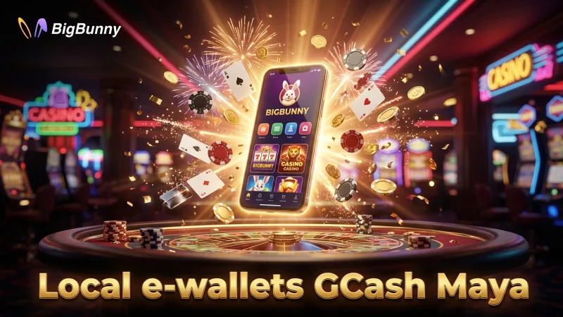 GCash and Maya e-wallet icons with cash-in and cash-out arrows